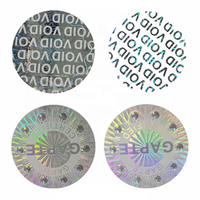 Autocollant holographique personnalisé anti-contrefaçon, forme personnalisée, étiquette holographique 3D avec code QR