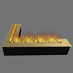 Fuego Real <span class=keywords><strong>Kamin</strong></span>, llama inteligente, quemadores de etanol biológico para interiores, chimeneas en forma de L - Product Image 4