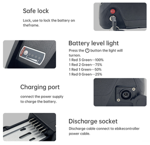 48V 30Ah/52V 30Ah/72V 20Ah Hailong Downtube Lithium Ebike Battery for 250W-2000W Electric Bike with 21700 Cells - Product Image 4