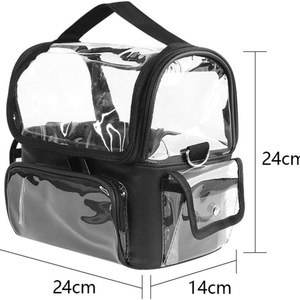 Borsa Organizer per Trucchi Portatile Resistente all'Acqua di Grande Capacità con Cerniera e Custodia in TPU per <span class=keywords><strong>Pennelli</strong></span> da <span class=keywords><strong>Trucco</strong></span> - Product Image 2