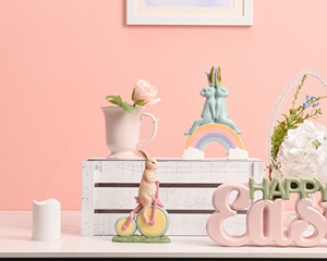Résine Artisanat <span class=keywords><strong>Lapin</strong></span> <span class=keywords><strong>De</strong></span> Pâques Famille Or <span class=keywords><strong>Lapin</strong></span> Printemps Table Décorations Pour La Maison - Product Image 6
