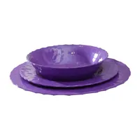 Дизайнерская меламиновая тарелка, обеденный фиолетовый набор из меламина, обеденная посуда