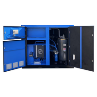 Compresseur d'air à vis à vitesse variable haute pression à deux étages 75HP 55kw