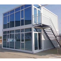 Maison conteneur préfabriquée sécurisée, mobile, modulaire, écologique, en kit, légère en acier, portable, pour usage hôtelier, avec panneaux sandwich