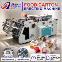 Machine automatique haute vitesse pour l'érection et le formage de cartons, 60 à 160 pièces/min, pour l'emballage de boîtes à repas de camion de tacos et les magasins de fournitures