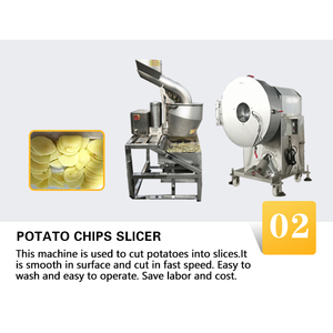 Hoàn chỉnh dây chuyền chế biến từ A đến Z đầy đủ tự động khoai tây sắc nét cắt máy khoai tây sắc nét dây chuyền sản xuất - Product Image 3