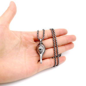 Yunnique Collar con colgante de tetera de acero inoxidable, regalo unisex, joyería, accesorio de moda - Product Image 5