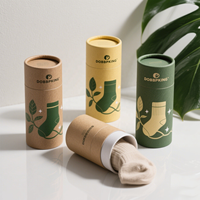 Taille personnalisée biodégradable compostable T-Shirt Sous-vêtements Chaussettes Lingerie Boîte de tube de papier d'emballage