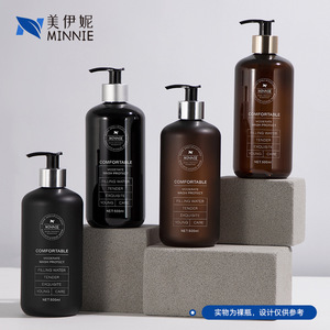 ขวดปั๊มสำหรับแชมพูและครีมอาบน้ำมินนี่ 500 มล. ขวดโลชั่น PET แบบปั๊ม ขวดเปล่าคุณภาพสูงสำหรับบรรจุภัณฑ์ผลิตภัณฑ์ดูแลผิว - Product Image 4