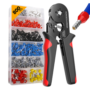 800 шт. 22-10AWG <span class=keywords><strong>HSC8</strong></span> 6-4 изолированный концевой разъем, Обжимные Щипцы, набор клемм шнура, обжимные клеммы, набор инструментов для обжима проводов - Product Image 1