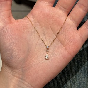 Collier pendentif jupe dynamique en argent pur S925 avec chaîne gourmette, diamant bleu lac de niche, design simple et polyvalent, élégant - Product Image 5
