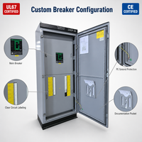 Armoire de distribution électrique en acier galvanisé pour appareillage basse tension, étanche à la poussière et à l'eau IP66, 600A, 6 prises, anti-effraction