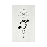 Intercomunicador manos libres SIP con audífonos y teléfono accesibilizado para personas con discapacidad auditiva y con necesidades de Braille para hospitales, salas limpias y ascensores. Fábrica ODM.