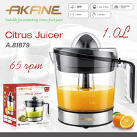 AKANE A.81879 Presse-agrumes 18W 1.0L, Rotation Bidirectionnelle 65 tr/min, Démarrage Rapide, Nettoyage Facile, Cuisine Domestique