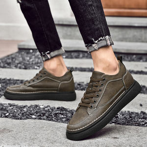 Zapatillas Retro de Hombre Estilo Otoñal de Caña Alta con Suela Gruesa de 8cm para Aumentar la Estatura, Zapatos Casuales de Media Caña con Forro de Malla, Nuevo Estilo de Moda - Product Image 3