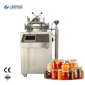 Automatic 75 150 liters water spray autoclave retort sterilizer for glass bottles