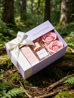 Coffret Cadeau de Parfum Fruité de Luxe pour Femme, Format Voyage Mini, Spray Longue Durée, Boîte Élégante Rose avec Nœud, Portable, OEM
