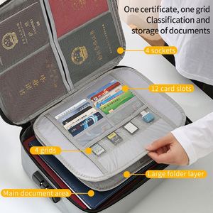 Fireproof <b>Document</b> <b>Bag</b> Multifunctional Passport File Certificate Storage Organization <b>Bag</b> - Product Image 2