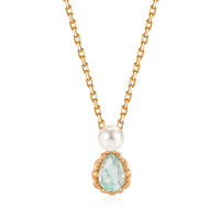 Ensemble de bijoux pour femmes en gros, 3 pièces, plaqué or, avec zircon vert clair en forme de goutte, collier, boucles d'oreilles et bague