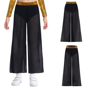 Pantalon de danse en mousseline de soie pour filles de 6 à 16 ans, pour cours de danse, récitals, costume de danse hip hop, danse contemporaine et de salon - Product Image 2