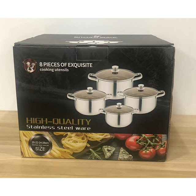 High Quality Stainless Steel Cookware Set of 4 Piece Cooking Pot Set Home Kitchen Cookware Soup & Stock Pots · image 6