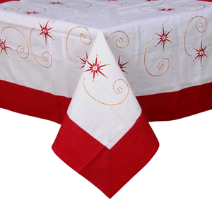 Conjunto de Mantel multicolor de algodón orgánico 100% de diseño moderno lujoso de alta calidad OEM ODM éxito de ventas técnica de tejido floral - Product Image 4