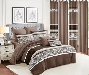 厂家直供棋盘格高级超细纤维涤纶定制纺织品床上用品套装窗帘床上用品套装