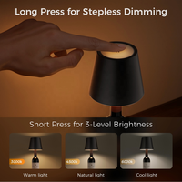 Lampe LED sans fil en forme de bouteille, lumière de table, 3 couleurs, veilleuse à intensité variable, décoration RGB, lumière de bouteille de vin, lampe d'ambiance, décoration de bar, pub