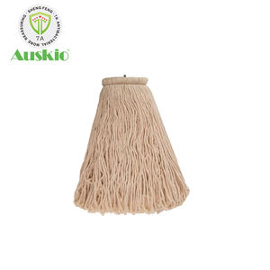 Heavy Duty Commercial Mop Head Ersatz Nasse natürliche weiße Baumwolle Looped End <span class=keywords><strong>String</strong></span> Reinigung Mop Head Refill - Product Image 2