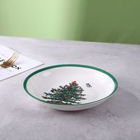Ensemble d'assiettes en céramique pour le Nouvel An, assiettes de Noël