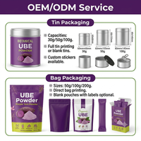 Échantillon Gratuit OEM Marque Privée Poudre d'UBE Biologique Poudre d'Igname Violette Matière Première Racine de Dioscorea Alata
