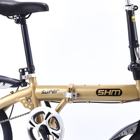 16 Zoll Single-Speed Faltrad, leichtes, tragbares Mini-Pendlerfahrrad für Damen und Studentinnen