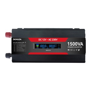 Convertisseur d'énergie Demuda 1500VA DC 12V vers AC 230V onde sinusoïdale modifiée avec affichage pour utilisation en voiture - Product Image 4