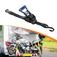 Sangle de cargaison en polyester 1''x10ft, sangles à cliquet rétractables, résistance à la rupture de 1500 LBS, rétraction automatique améliorée pour remorque, moto, VTT