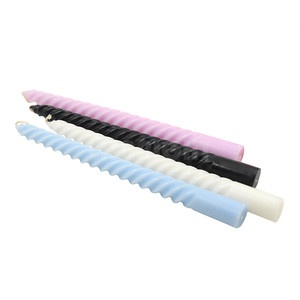 Lüks mum ışığı akşam yemeği Spiral konik vernik ev mum dekorasyon noel için 8 inç 2 adet Set sopa mum - Product Image 6