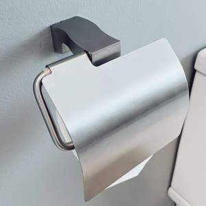 Satin 304 Stainless Steel Toilet <b>Paper</b> <b>Holder</b> - Wall Mounted Metal Bathroom Tissue Dispenser and Hand <b>Paper</b> Roll Rack - Product Image 5
