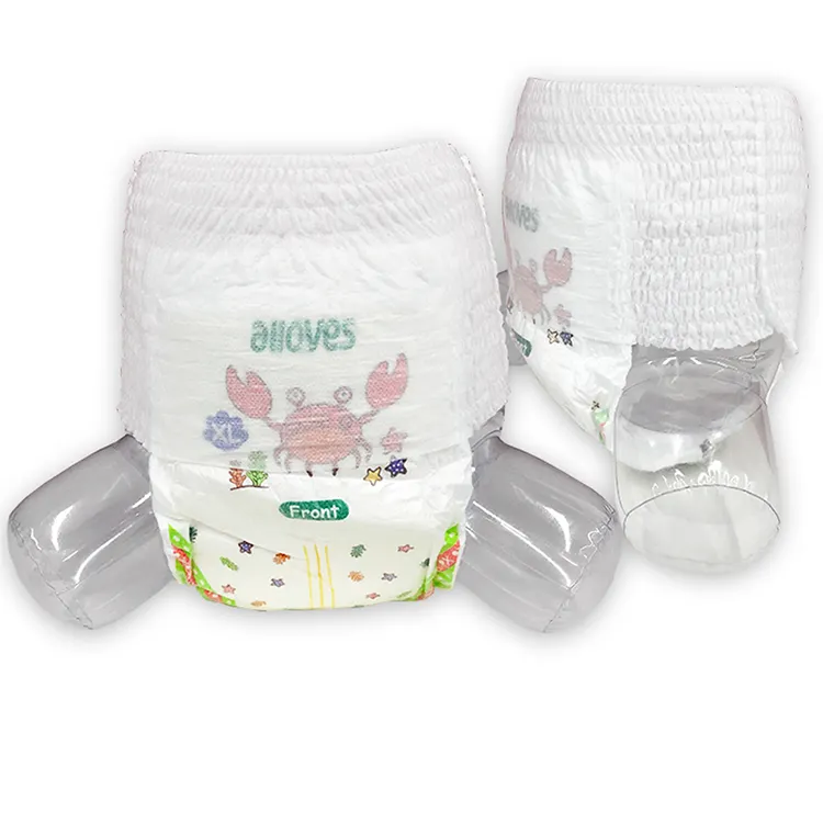 乳幼児用の柔らかい通気性吸収を備えた卸売Aグレードベビーパンツおむつ無料サンプル