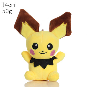 10cm Pokémon Schlüsselanhänger <span class=keywords><strong>Cartoon</strong></span> <span class=keywords><strong>Pikachu</strong></span> Dick-Ding Schlüsselanhänger Plüschpuppe Schlüsselanhänger für Greifautomaten Weihnachtsgeschenk - Product Image 2