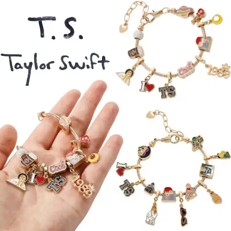 2024 Trendy t 1989 fan gioielli in metallo Charm a mano Girly serpente in osso catena fai da te Taylo Swift regali di compleanno da donna bracciale