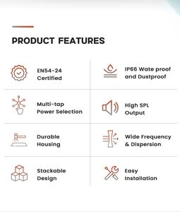 Sistemas de Altavoces de Columna Certificados EN54-24, Altavoz de Megafonía con Logotipo Personalizado, Altavoz para Exteriores Resistente a la Intemperie IP66 - Product Image 6