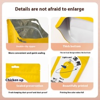 Sacs thermoscellés à fenêtre UV laser auto-scellante en plastique PE coloré personnalisé Emballage à fermeture éclair à l'épreuve des enfants pour les aliments pour bébés et animaux de compagnie