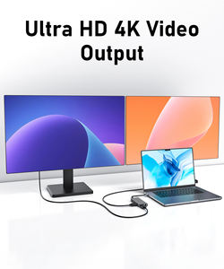 Estación de acoplamiento <span class=keywords><strong>USB</strong></span> C PULWTOP A Adaptador HDMI dual, con HDMI dual, <span class=keywords><strong>Ethernet</strong></span>, PD compatible con Dell XPS 13/15, <span class=keywords><strong>Lenovo</strong></span> Yoga, etc. - Product Image 3