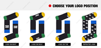 Chaussettes de sport personnalisées sans MOQ, chaussettes en coton de bambou noir et blanc, chaussettes avec logo, chaussettes de basket-ball personnalisées, chaussettes d'élite