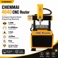 Routeur CNC Shandong Chenmai 4040, 3 axes, zone de travail 400x400mm, moteur de broche 2.2kW, précision de positionnement répétitif de 0.05mm