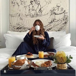 Pijamas de Estilo Francés para Parejas, Camisa para Mujer y Ropa de Casa para Hombre, Manga Larga, Color Sólido - Product Image 3