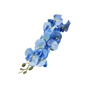 Bouquets de fleurs artificielles en soie bleue Yixuan, fleurs artificielles mélangées, décorations de mariage et de maison, moulage par injection - Product Image 2
