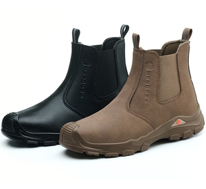 Bottes <span class=keywords><strong>de</strong></span> <span class=keywords><strong>sécurité</strong></span> industrielles robustes pour l'exploitation minière, avec embout en acier, résistantes aux chocs et anti-perforation, <span class=keywords><strong>sans</strong></span> <span class=keywords><strong>lacets</strong></span> - Product Image 3