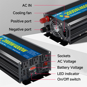 LVYUAN <span class=keywords><strong>Inversor</strong></span> 1500W 12V 110V Con UPS Y Cargador De 15A Integrado Ideal Para Hogar RV Y Uso Off <span class=keywords><strong>Grid</strong></span> - Product Image 3