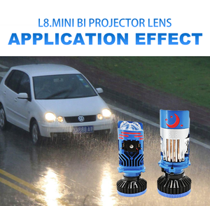 IDISON L8 1.5 인치 H4 미니 렌즈 듀얼 다이렉트 4 구리 튜브 헤드라이트 45W 56w 6000k 1800lm 플러그 앤 플레이 청구서 프로젝터 렌즈 - Product Image 5