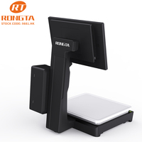 Imprimante d'étiquettes thermiques Rongta PC Scale 2 pouces avec identification automatique par IA, en acier inoxydable, 15,6 + 10,1 pouces, pour supermarché, 10g, OEM/ODM